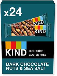 KIND Bars, Gluten Free Snack Bars, Dark Chocolate Nuts & Sea Salt, 24 Bars £18.53 @ Amazon