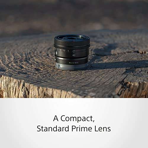 Sony SEL40F25G - Full-Frame Camera Lens FE 40mm F2.5 G - Premium G Series Prime Lens with voucher