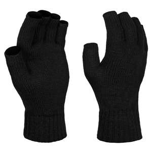 Men's Thermal Fingerless Gloves | Black for £3.60 with code + free collection @ Regatta