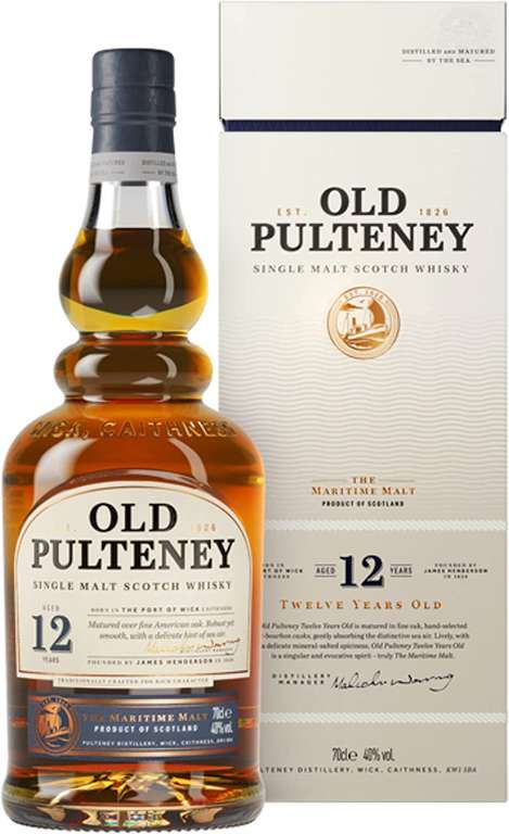 Old Pulteney 12 Years Old Single Malt Scotch Whisky 40% ABV 70cl £21.25 @ Amazon