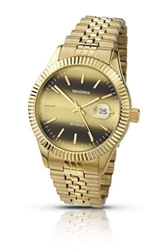 Used: Very Good - Sekonda Men's Quartz Watch with Gold Dial Analogue Display - £18.89 @ Amazon Warehouse