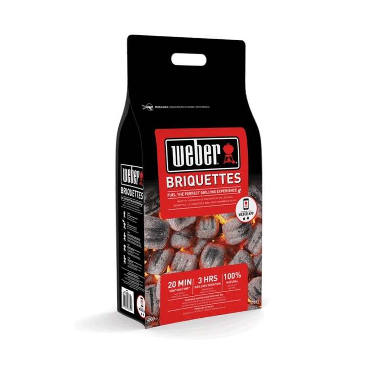Weber Barbecue Charcoal Briquette 8kg £14.99 / 2 for £25 Free C&C