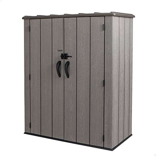 Lifetime 60209 Vertical Storage Shed (53 Cubic feet), Roof Brown, 74 x 142 x 174 cm - £202.71 @ Amazon