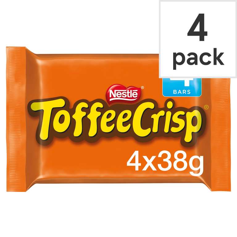 Toffee Crisp 4 x 38g - Expiry July 23 - 89p @ Heron Foods, Bury