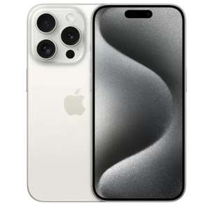 Apple iPhone 15 Pro 256GB Sim Free Mobile Phone in White Titanium, MTV43ZD/A