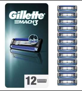 Gillette Mach3 Men’s Razor Blade Refills, 12 Count (Advantage Card Price) - Free C&C