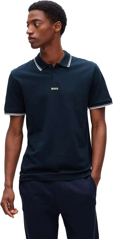 BOSS Mens PChup Contrast-Logo Polo Shirt , Sizes S & L