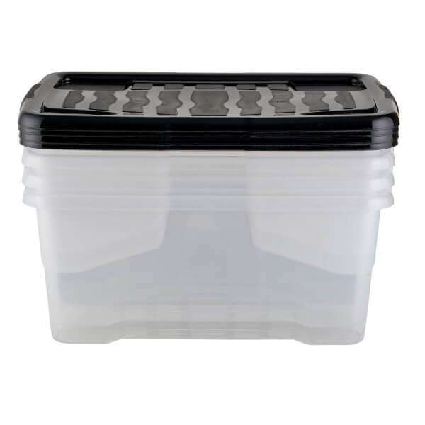 Strata All Set 42L Storage Boxes - 4 pack - £20.40 + Free click and collect @ Homebase