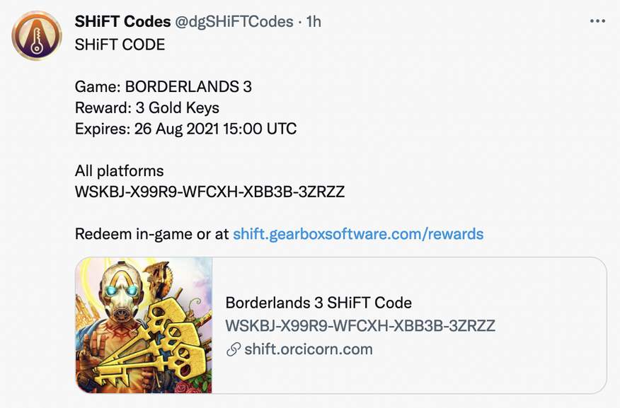 borderlands 2 golden key codes xbox one