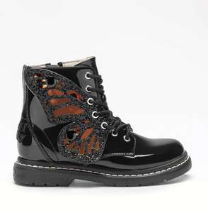 Girl’s Standard Fit (F) Lelli Kelly Black Patent Fairy Wing Boots £26 free click and collect @ Next