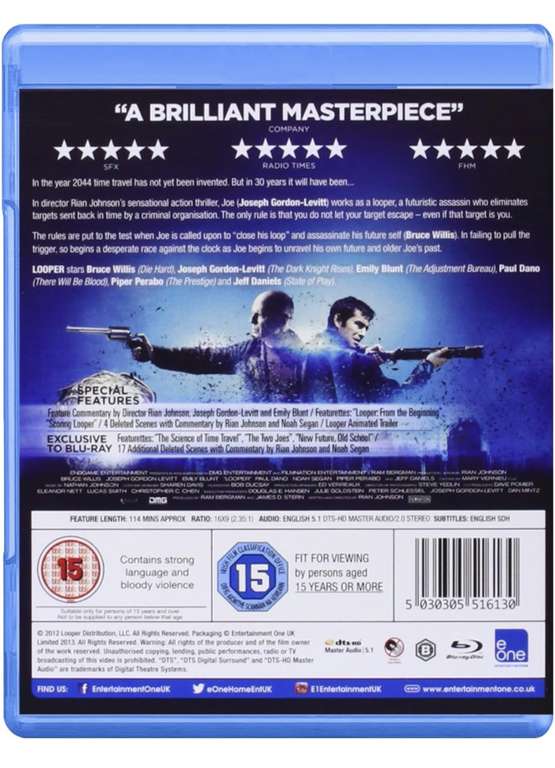 Looper Blu-ray - £1 with free click and collect @ CeX