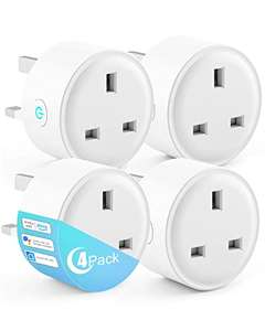 4 Pack 20A Smart Plug with Energy Monitoring with voucher sold by SILENT FLYING LIMITED FBA