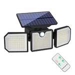 Topmante Solar Motion Sensor Security Light,167 LED 2500LM Remote Control,3 Adjustable Heads IP65 3 Modes (1 Pack) Sold by ACSTAR FBA