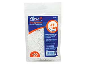 Vitrex VIT102013 102013 Essential Tile Spacers 3mm Pack of 400, White £2.50 on Amazon
