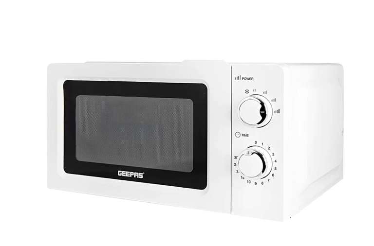20L White Manual Microwave Oven for £51.30 with code at Geepas
