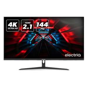 electriQ 32" IPS 4K 144Hz HDMI 2.1 PC & Console Gaming Monitor - £299.97 + £5.99 Delivery @ Laptops Direct
