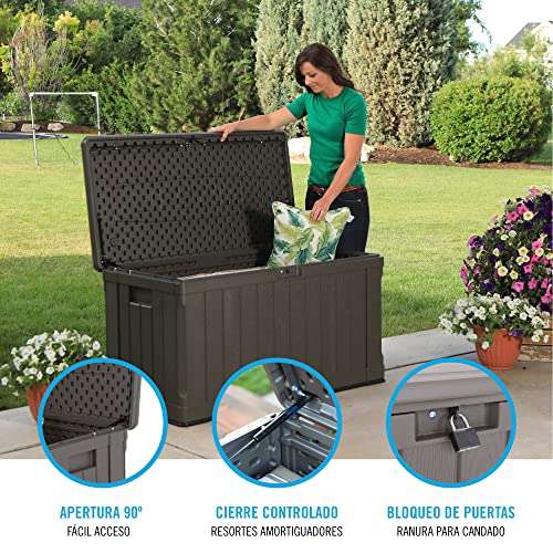 Lifetime 60089 439 Litre (116-Gallon) Storage Box for Indoor or Outdoor Use Rigid Dual-Wall HDPE - Dark Brown £80.73 @ Amazon