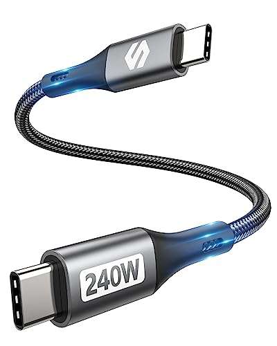2E Cable USB-C - USB-C PD 3.1 240W Aluminum Shell, 1m, black