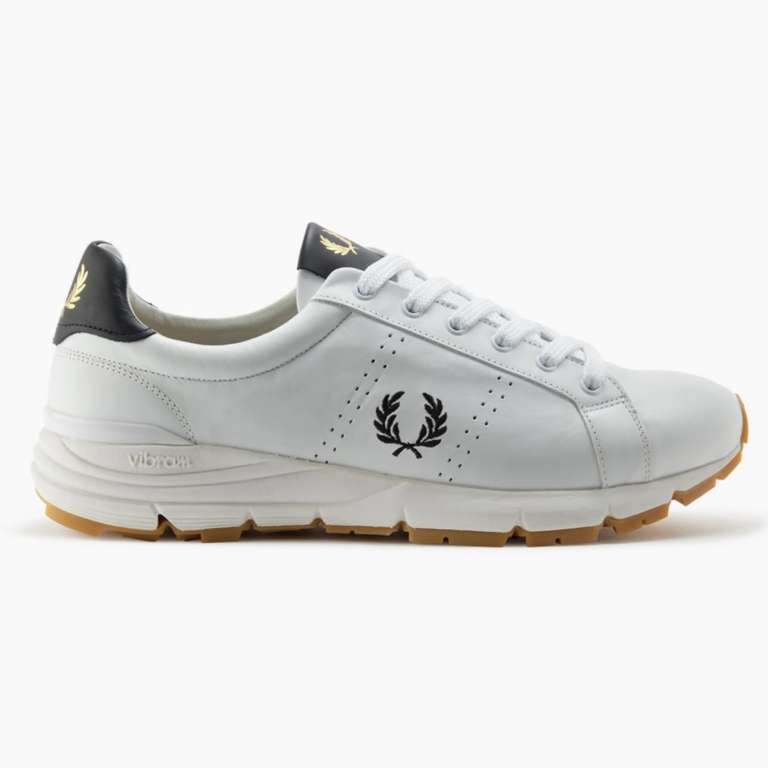 Fred Perry B723 Vibram Leather Trainers (Sizes 3-12) - £52.50 + Free ...