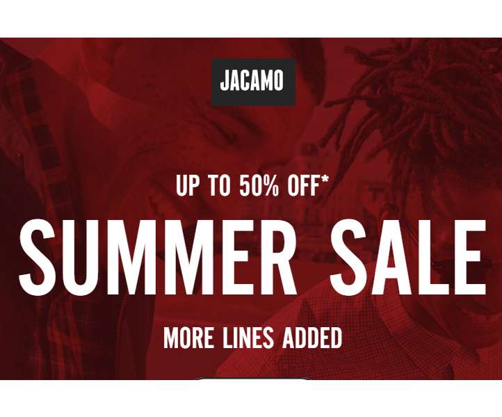 Up to 50% off the summer Sale Delivery £3.99 or Free Click & Collect on £40 Spend @ Jacamo