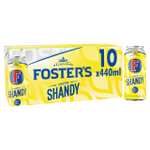 Foster's Proper Shandy Lager Beer 10x 440ml Cans - Clubcard Price