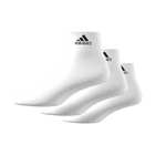 adidas Thin and Light Socks (3 Pairs) - White - Sizes 6.5-8/8.5-10/11-12.5 (£4 with 20% fashion discount)