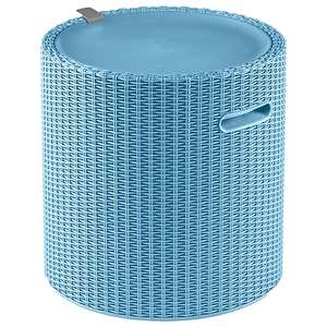 Keter Mia Blue Rattan effect Cool stool - free Click + Collect
