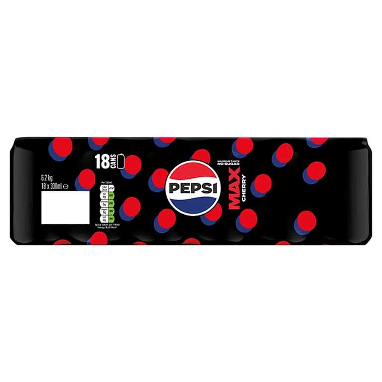 Pepsi max cherry 18pk 330ml instore Swansea Parctawe