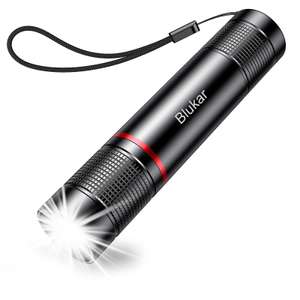 Blukar LED Torch Rechargeable, Super Bright Adjustable Focus Flashlight - w/Voucher , Sold by Flying-Store FBA