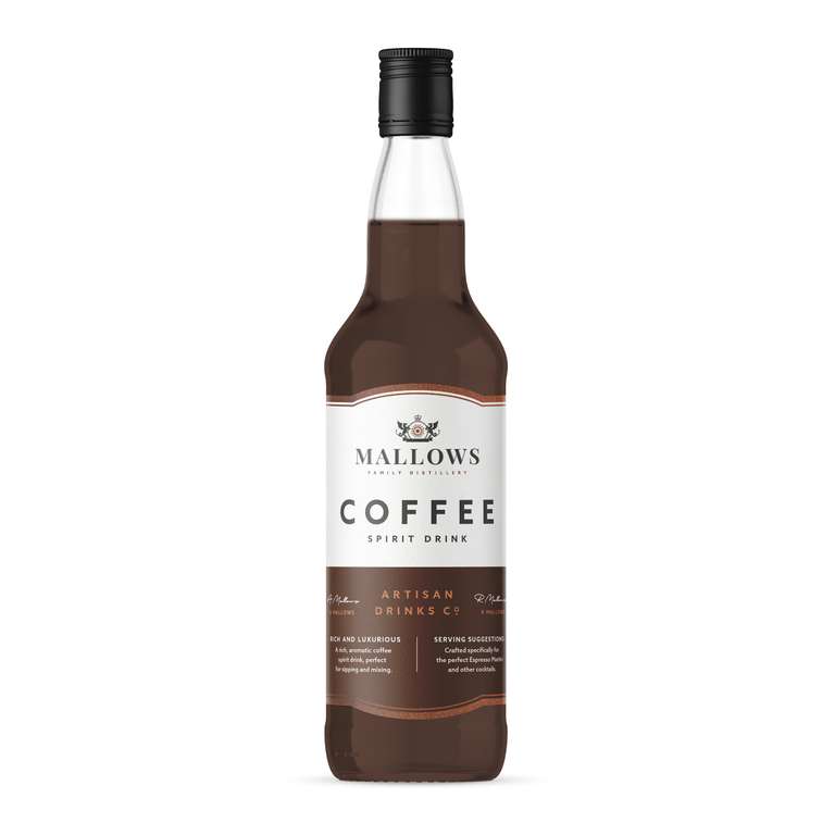 Mallows Essentials -Toffee +Vodka Spirit Drink 18% 70cl / Coffee Spirit Drink 16% 70cl £6.99 Each @ Home Bargains Derby