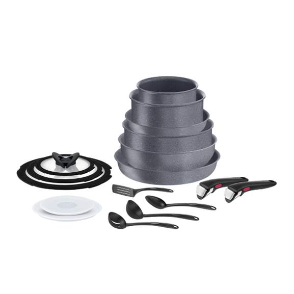 Tefal - Set of cookware 7 pcs INGENIO BLACK STONE