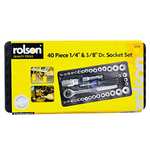 Rolson 36109 40 pc 1/4" & 3/8" Dr. Socket Set £5.03 @ Amazon