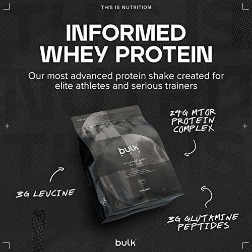 Bulk Informed Whey Protein Isolate Powder, Protein Shake with Added Digestive Enzymes, Double Chocolate, 2.27 kg