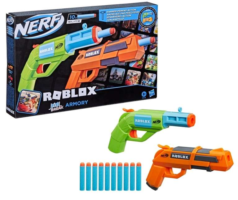 NERF Roblox Jailbreak: Armoury Hammer Action Blasters £8.99 Free collection @ Smyths