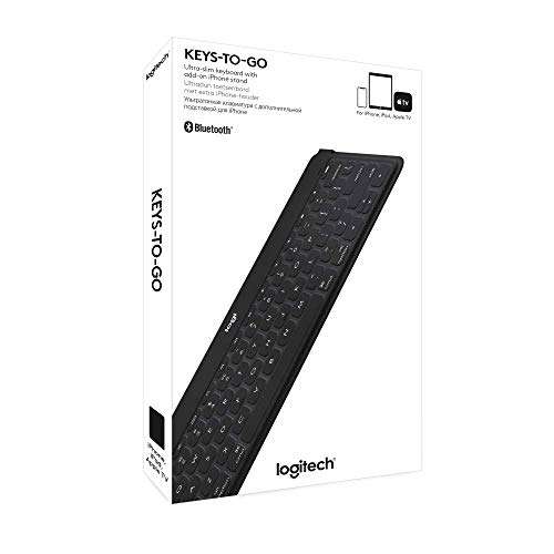 Logitech Keys-To-Go Wireless Bluetooth Keyboard For iPhone, iPad, Smartphone, Tablet, Windows, Apple TV, QWERTY UK Layout - £42.80 @ Amazon