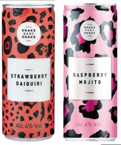 Shake Baby Shake Raspberry Mojito / Strawberry Daiquiri, 4% 250ml - 88p Each Instore @ Sainsbury's Derby