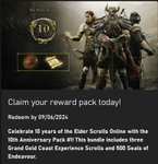 [Game Pass Ultimate Perk] The Elder Scrolls Online 10th Anniversary Pack 1 (Xbox Series X|S / Xbox One / PC)