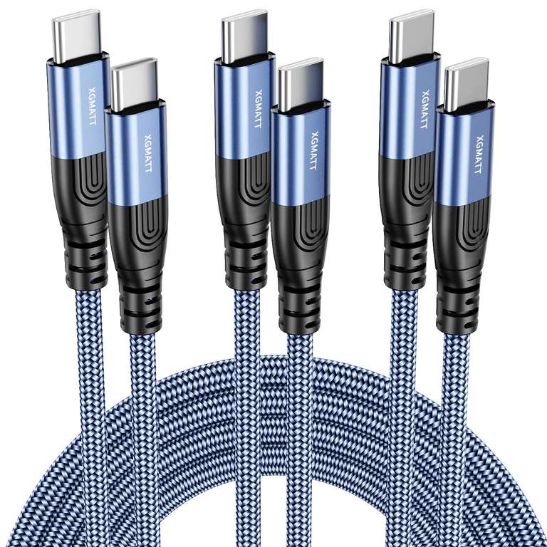 XGMATT USB C to USB C Charger Cable 2M-3Pack 60W C to C Cable Fast Charge Type C Data - Sold By yilidianziwushang