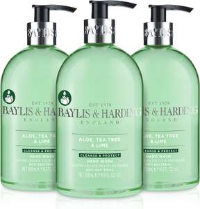 Baylis & Harding Aloe, Tea Tree & Lime Anti-Bacterial Hand Wash 500ml, Pack of 3 for £5.10 (or £4.85 with Subscribe and Save) @ Amazon