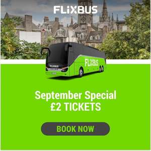 Flixbus - selected destinations (travel date 10/9/2023-18/10/2023)