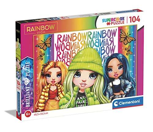 Clementoni 20342 Rainbow High 104pzs puzzle Supercolor Brilliant High-104 Pieces-Jigsaw £3.93 @ Amazon