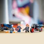 LEGO Marvel Black Widow & Captain America Motorcycles, Avengers Age of Ultron Set with 2 Superhero Motorbike Toys for Kids, Boys, Girls