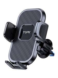 TOPK Car Phone Holder, Universal Phone Mount with Hook, Clip Air Vent Car Mount 360° Rotation - TOPKDirect FBA