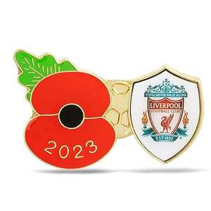Royal British Legion Liverpool Poppy Football Pin 2023 Sold by The Royal British Legion FBA