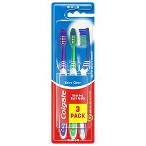 3 x Packs of 3 Colgate Extra Clean Medium Toothbrush with a Cleaning Tip 95p eachj (Minimum order x 3) £2.85 @ Amazon