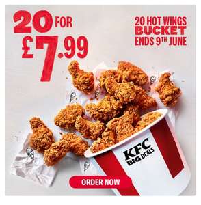 KFC 20 hot wing bucket (Collection Only)