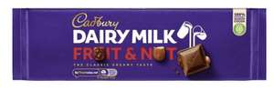 Cadbury Dairy Milk Fruit and Nut Chocolate Bar, 300 g - £2.50 (or £2.13 with Subscribe and Save) @ Amazon