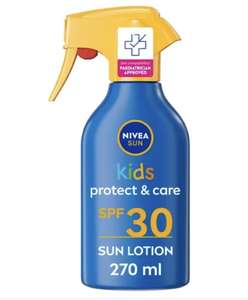 Nivea Sun Kids Protect & Care Trigger Spray Spf 30 270ml - £3.75 (Free Collection) @ Superdrug