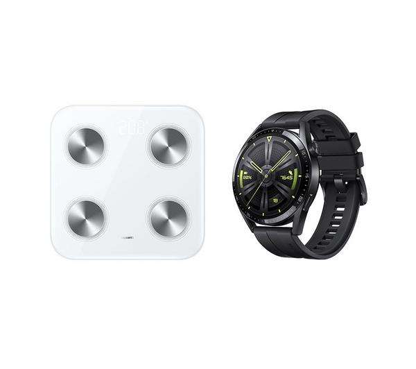 HUAWEI Watch GT 3 46mm Active & Smart Scale 3 Bundle + Charger £179 with code @ Currys