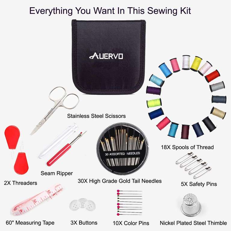 AUERVO Travel Sewing Kit @ Auervo-UK / FBA